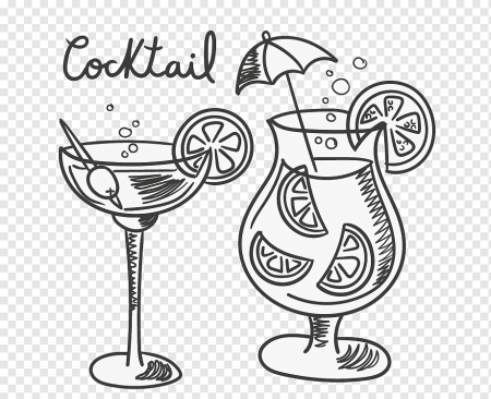 Картинки для срисовки коктейль