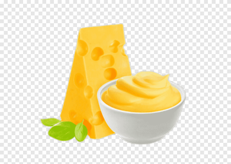 Сырный соус на прозрачном фоне
