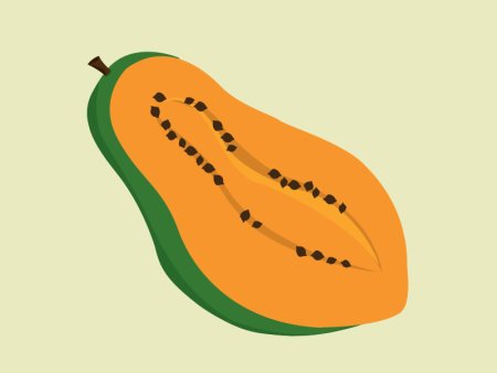 Папайя разрезанный рисунок