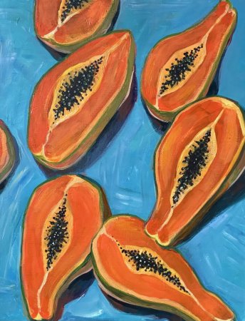 Папайя акрилом
