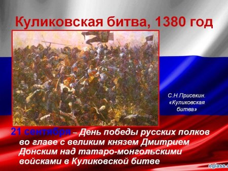 21 Сентября день воинской славы России Куликовская битва