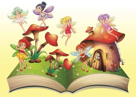 Сказочная книга на прозрачном фоне