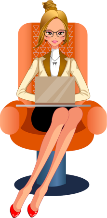 Бизнес леди мультяшная