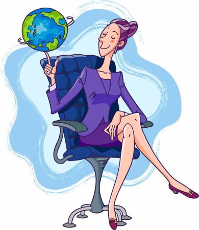 Успешная женщина иллюстрация