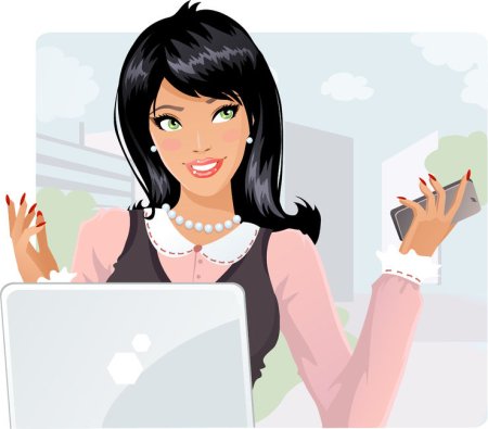 Бизнес леди иллюстрация