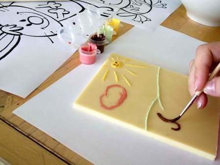 Рисование шоколадом