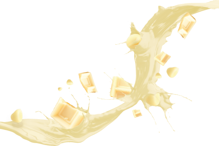 Белый шоколад на прозрачном фоне