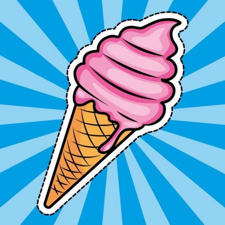 Мороженое в стиле поп арт