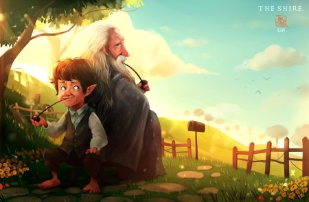 Хоббит Гэндальф и Бильбо арт