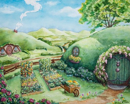 Деревня полуросликов арт