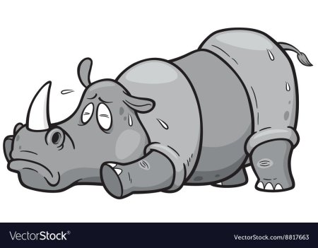 Мультяшная носорог и Бегемот