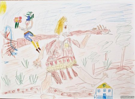 Храбрый портной братья Гримм рисунок