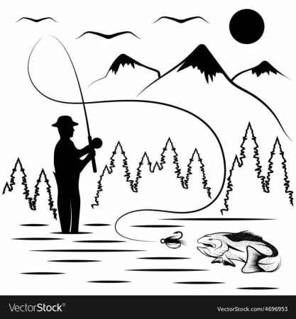 Графическое изображение рыбалки
