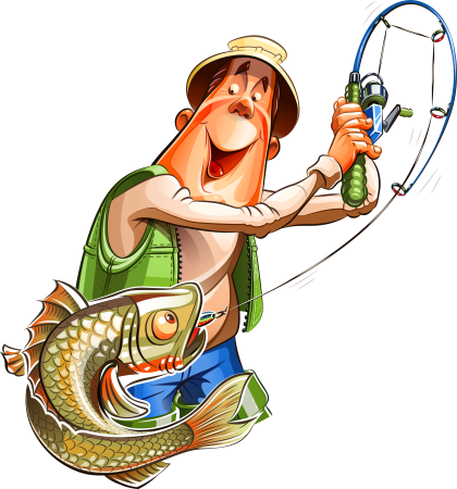 Рыбак иллюстрация