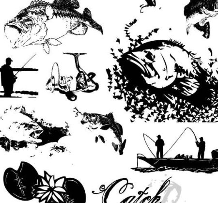 Эскизы рыбалка