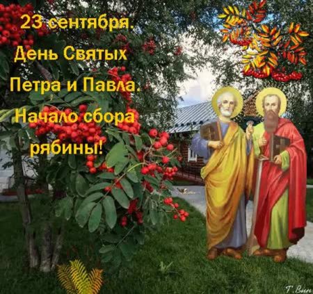 Петр и Павел рябинники 23 сентября