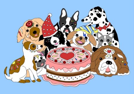 Открытки с днём рождения с изображением собаки