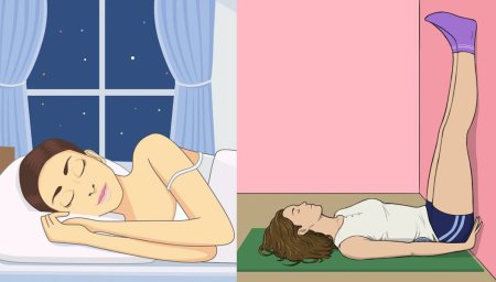 Лежит с поднятыми ногами