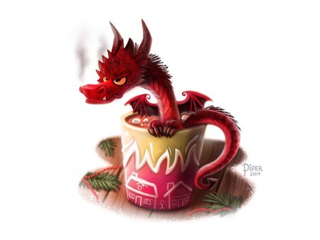 Чашка с драконом