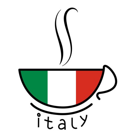 Кружка кофейная итальянский флаг