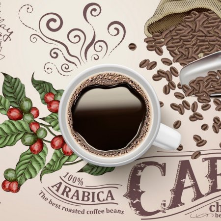 Рекламный плакат кофе современные