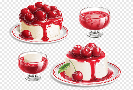 Пирожное с вишней скетч