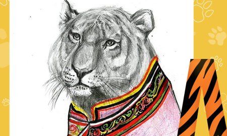 Рисунок Амба -пожарный с амурским тигром