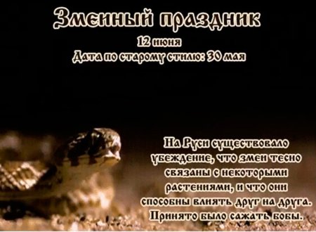 С змеиный праздник(народный)