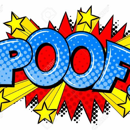 Надписи poof в стиле поп арт