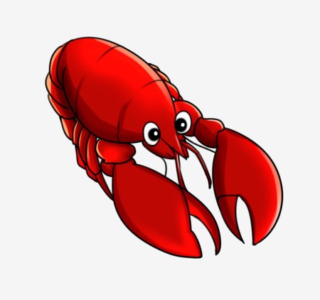 Лобстер мультяшный