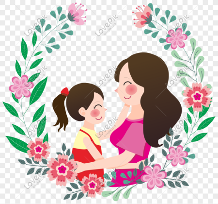 Мама с дочкой мультяшные