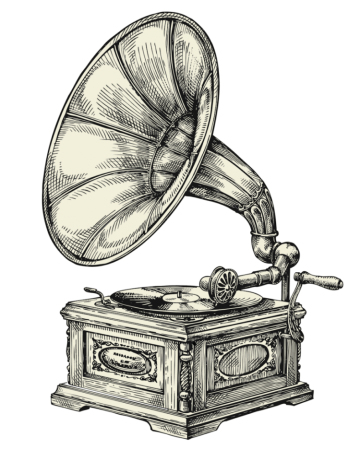 Граммофон нарисованный