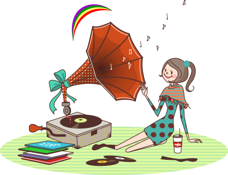 Граммофон мультяшный