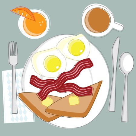 Завтрак рисунок легкий