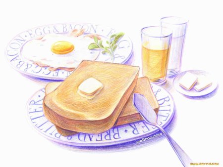 Рисунок на тему завтрак