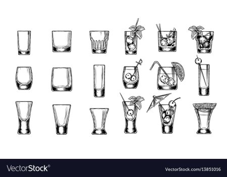 Бокал виски вектор силуэт