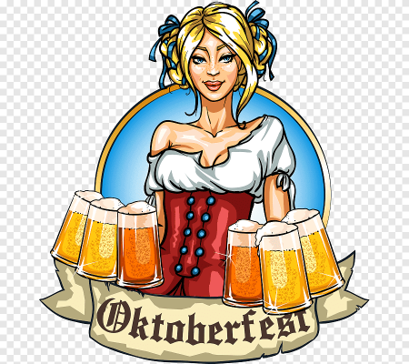 Нарисованная девушка с пивом