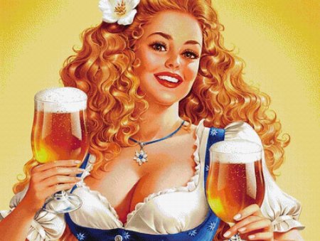 Девушка с пивом пин ап