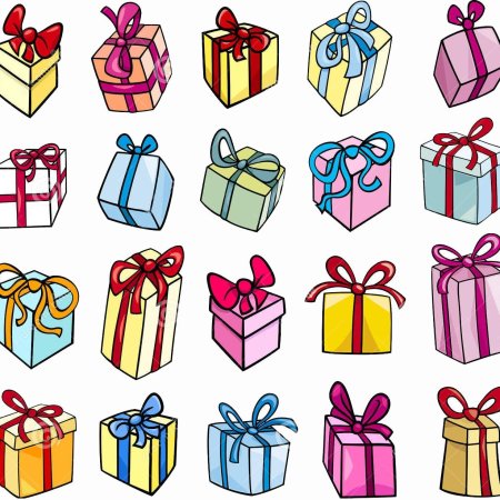 Много подарков мультяшные