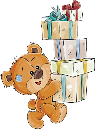 Мишка с подарками