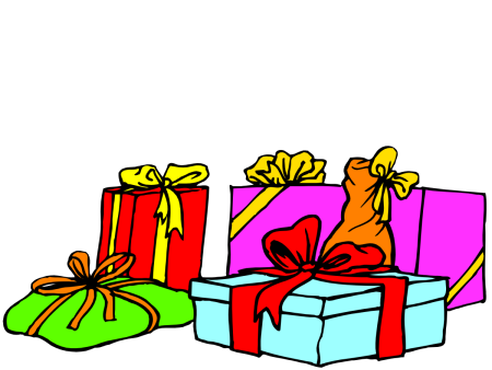 Дарит подарок рисунок