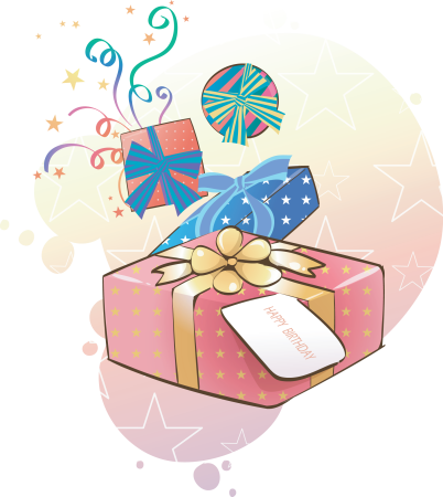 Открытка с изображением подарка