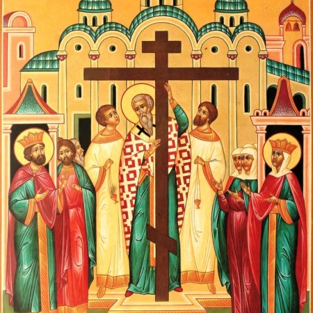 Воздвижение честного и Животворящего Креста Господня икона