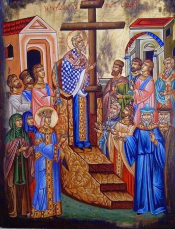 Воздвижение Креста Господня икона