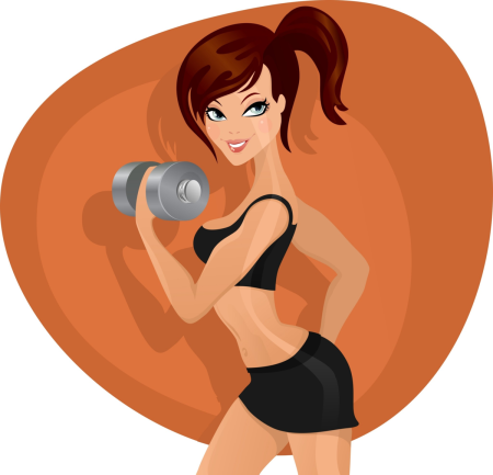 Спортивная девушка рисунок