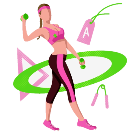 Фитнес иллюстрации