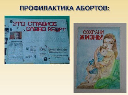 Плакат по профилактике абортов