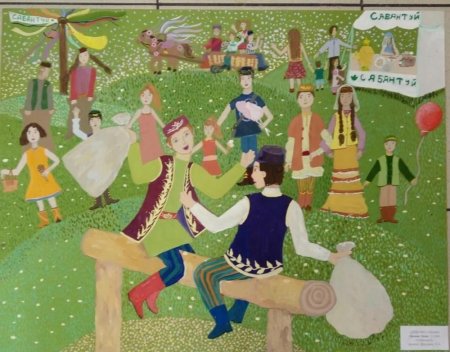 Праздник Сабантуй у татар картина художника