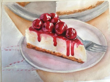 Чизкейк рисунок маркерами