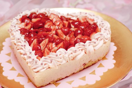 Чизкейк в форме сердца